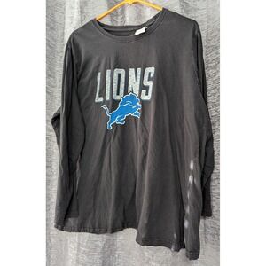 Lions‎ Long Sleeve Tshirt Unisex Cotton Sz XL Black